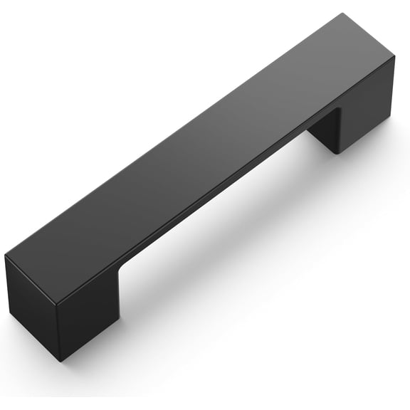YNTVV-10 Pack Kitchen Cabinet Handles, Low Profile Drawer Pulls for Doors & Dresser Drawers, Hardware for Bathroom, 3 Inch Hole Center, Matte Blac