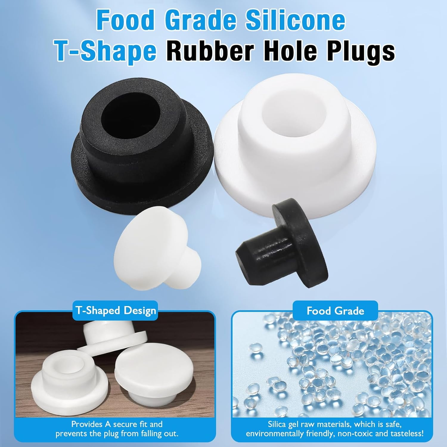 YNTVV-10 Pcs 22 mm/0.87 in Silicone Rubber Plug for 21 mm Round Holes ...