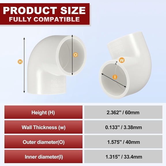 YNTVV-10Pcs 1" 90 Degree Elbow PVC Fitting, SCH40 2-Way Furniture Grade PVC Pipe Fitting, DIY Corner Elbow Connector for Building Furniture, Greenhouse Frame Connection, Socket x Socket