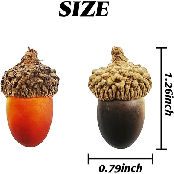 YNTVV-160PCS Artificial Acorns Bulk Small Fake Lifelike Simulation Acorn with Natural Cap for Crafts, Wedding, Home Vase Filler Decor