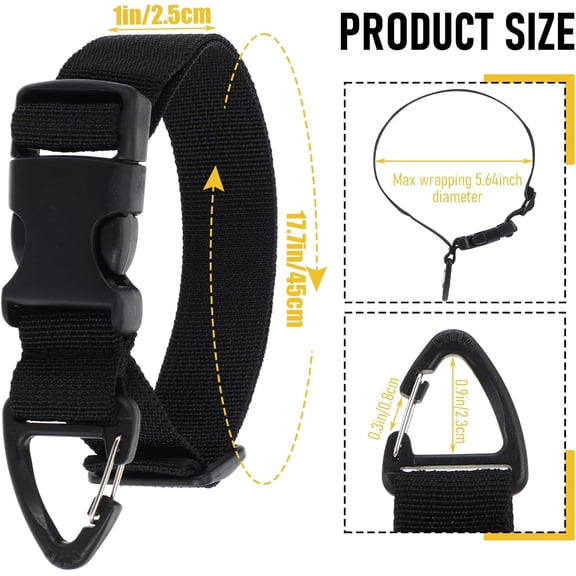 YNTVV-18 Pack 17.7 Inch Adjustable Extension Cord Holder Organizer with Triangle Clips Heavy Duty Storage Straps Extension Cord Hanger for Men Workshop and Garage Organization and Storage