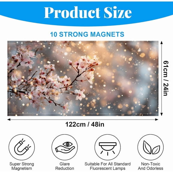 YNTVV-2 Pack Fluorescent Light Covers- 4 x 2 Feet Magnetic Ceiling Light Cover Room Supplies (Color 11)