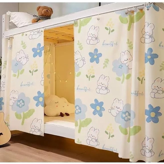 YNTVV-2 Panels,Bottom Bunk Bed Curtains Cloth Bed Canopy Students Curtain Shading Nets for Single Bed
