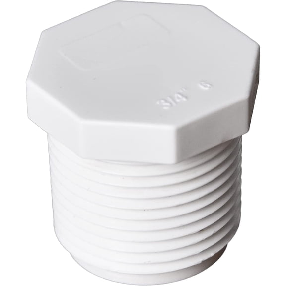 YNTVV-20pcs 0.5 Inch PVC Cleanout Plug Male Threaded Drain End Cap Coupling Adaptor for PVC Pipe Pressure Fitting Schedule 40 NPT Threads Water Pipe closing (1/2", 20)