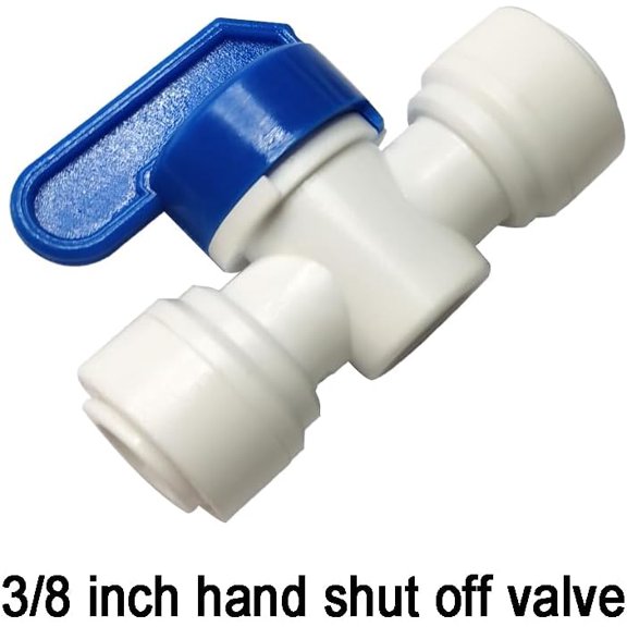 YNTVV-20pcs 3/8 inch water line Quick Connect Push In to Connect Tube Fitting for RO Reverse Osmosis Water Filter. (Ball Valve + tee + elbow + straight + reducing union)