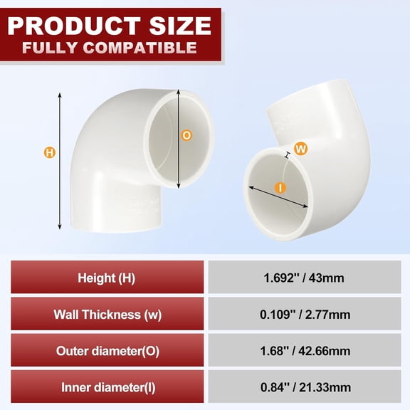 YNTVV-25Pcs 1/2" 90 Elbow PVC Fitting, SCH40 2-Way Furniture Grade PVC Pipe Fitting, DIY Corner Elbow Connector for Building Furniture, Greenhouse Frame Connection, Socket x Socket