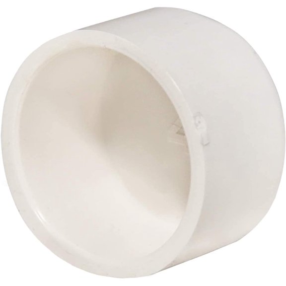 YNTVV-2pcs PVC Pipe End Cap Plug Adapter Pipe Fittings Slip (Socket) SCH40 Easy to Install, and High Tensile for Home or Industrial Use Plumber Accessories White(2")