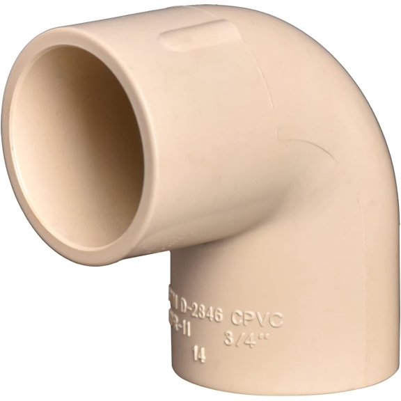YNTVV-3/4" 10pcs CPVC Pipe Fittings 90DEG Elbow Slip to Slip Coupling Adapter Beige (3/4 inch)