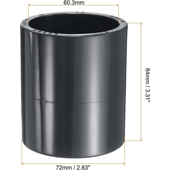 YNTVV-3pcs PVC Pipe Coupling Adapter 2" Straight Socket Coupling Pipe Fittings Furniture Build Grade Connectors for Sewer Plumbing Drain Pipe Water Supplies Build Garden