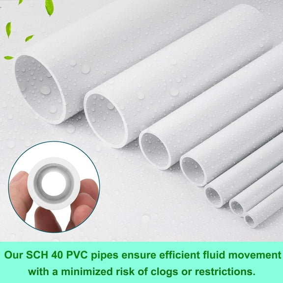 YNTVV-4 Inch PVC Pipe 17" Long White Sch40 Industrial PVC Pipes for Home DIY, Greenhouse, Garden, Farm, Workshop, Furniture Grade(4" x 17"L)