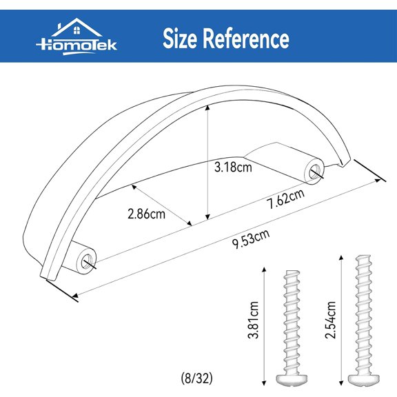 YNTVV-6 Pack Drawer Bin Cup Pulls Dresser Pulls for Cabinets Brushed Brass - 3 Inch Hole Centers Furniture Handles,Kitchen Cabinet Hardware
