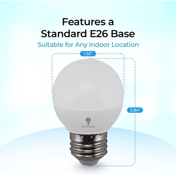 YNTVV-6 Pack G16 LED Light Bulbs - 6W 550 Lumens White E26 Base 120V - Mini LED Light Bulbs Suitable for Chandelier, Signs, Floor Lamps, Nightlights & Kitchens Type G (5000K - Daylight)