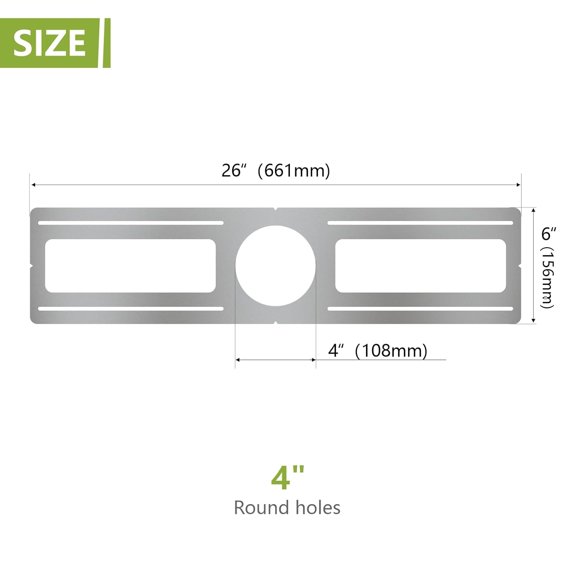 YNTVV-6-Pack New Construction Mounting Plate, 4Inch, LED Recessed Lighting Housing Kits, Flat Steel Rough-in Bracket Fixture for LED Light Bar, Shallow Recessed Lighting Housing Plate