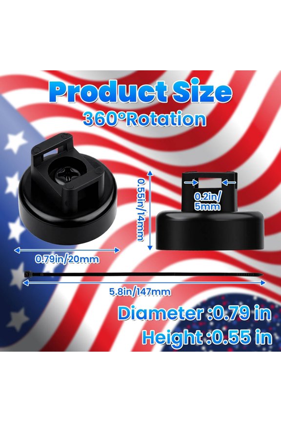 -6 Pcs Magnetic Zip Tie Mount, Magnetic Cable Ties with 25 Pcs Cable Zip Ties, Multipurpose Magnetic Wire Holder for Cables Management, Wire Management Bases