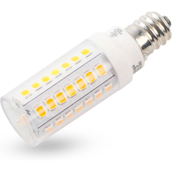 YNTVV-770631 5W Dimmable T6 LED Bulb, E12 Candelabra Base, 2700K Warm White, Clear Glass, Energy-Efficient 60W Equivalent