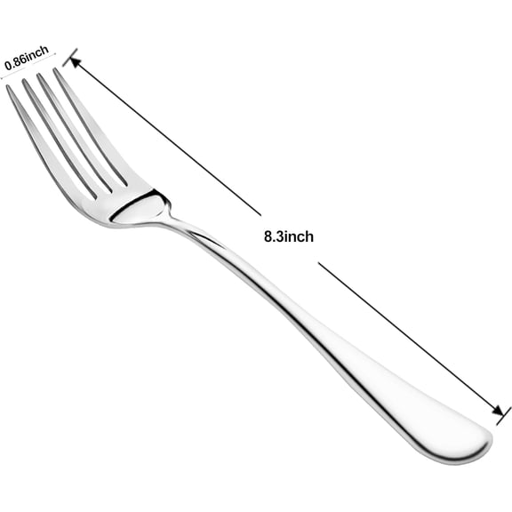 YNTVV-8 Pieces Dinner Forks Set,8" Forks,Food Grade Stainless Steel Dinner Fork,Fine Fork Set for Home,Kitchen,Restaurant,Mirror Polished and Dishwasher Safe