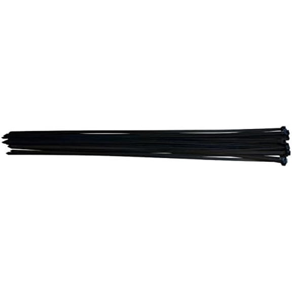 YNTVV-848239 32-in, 25-Pack, 175-lb, Standard Nylon Cable Tie, Black UV, 25 Piece