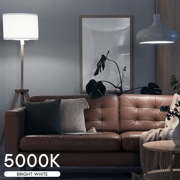 YNTVV-A23 LED Light Bulb, 33 Watt, E26 Base Bulb, 4000 Lumens, Dimmable, 5000K Bright White, 240 Beam Angle, CRI 80, 120V, Damp Rated, Shatter-Proof, UL Listed, Frosted