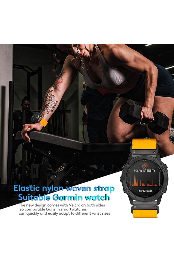 -Compatible With Garmin, Trail Loop Nylon Sport Band For fnix/Forerunner/Approach/MARQ/quatix/D2 Series Tough Replacement Band For Men