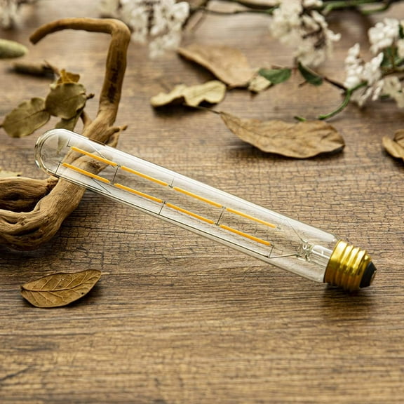 YNTVV-Dimmable T10 led Long Bulb 8W Equal 80 watt E26 Light Bulb Warm White 2700K Edison Tube Light Bulbs 700LM for Rustic Pendant,Industrial Pipe,Wall sconces,8.9inch,Pack of 4