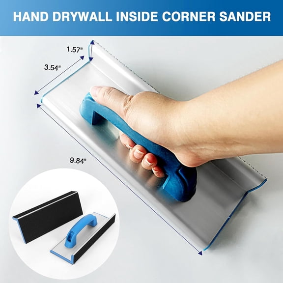 YNTVV-Drywall Corner Sander - Corner Sander Tool with 12PC Sandpaper, for Corner Wall Cleaning and Polishing