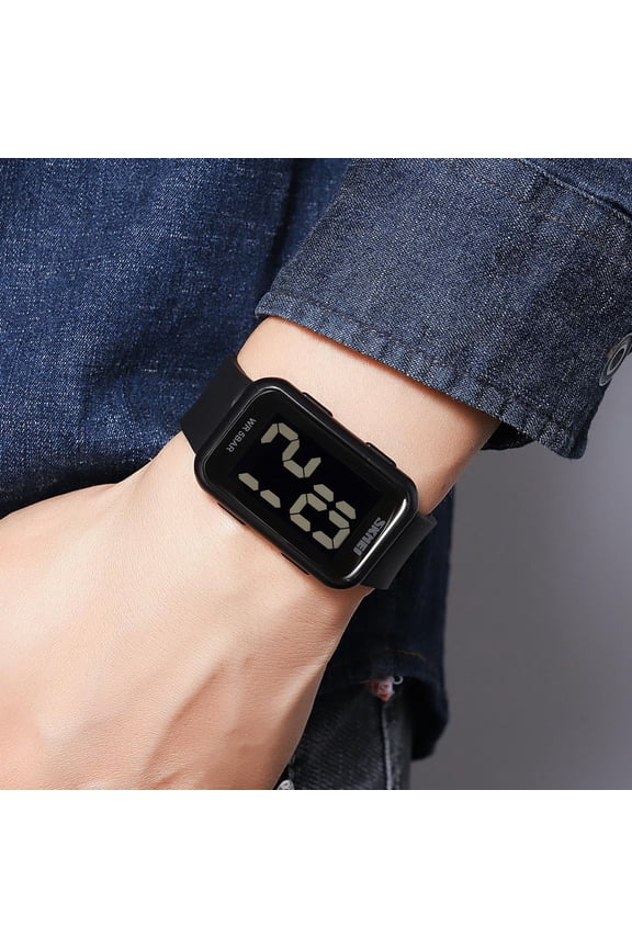 -Extra Large Numbers Black Watch for Men, Waterproof Mens Digital Watch Womens Men's Wrist Watches for Elderly Men Women