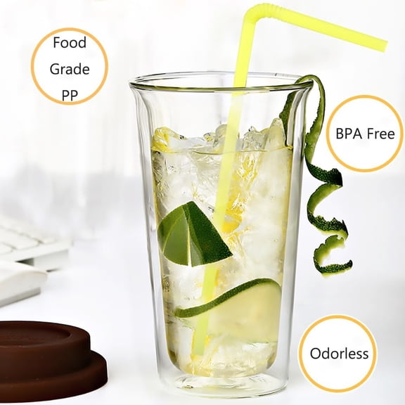 YNTVV-Flexible Straws Bendable for Drinking, 1000 Counts Value Pack, Diameter 5 MM Length 21 CM (8.27 Inches), Plastic, Assorted Pure Solid Colors