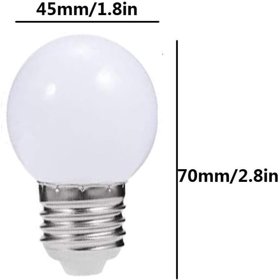YNTVV-G45 LED Bulb 3W Globe Vanity Light Bulb 30 Watt Replacement 300LM Cool White 6500K LED Light Bulb E26/E27 Base for Makeup Mirror Porch Bedroom Dressing Room,8 Pack
