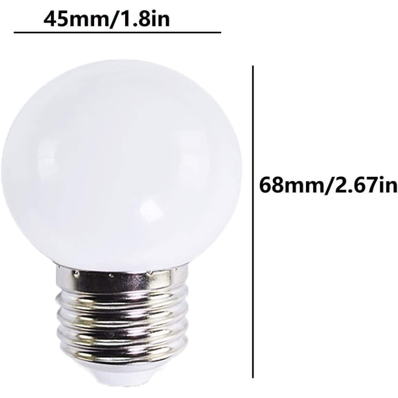 YNTVV-G45 LED Bulb 5W Globe Vanity Light Bulb 50W Equivalent Cool White 6500K LED Round Light Bulb E26/E27 Base 500LM for Makeup Mirror Porch Bedroom Dressing Room, 6 Pack