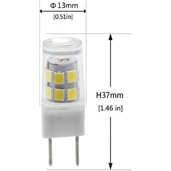 YNTVV-G8/GY8.6 LED Light Bulb 3 Watts Daylight White 6000k - G8 Base Bi-pin Xenon JCD Type LED 120V 20W Halogen Replacement Bulb,Under-Cabinet Light.Pack of 10 (G8-17-CW-10)