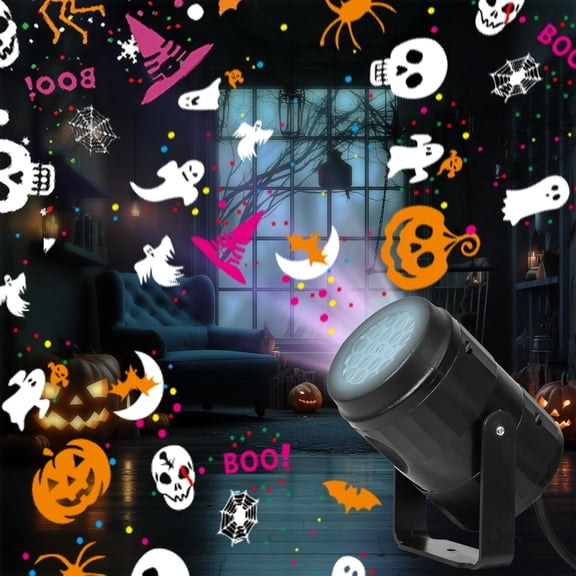 YNTVV-Halloween Projector Lights Outdoor Indoor, Waterproof Halloween Light for Window, Ground, Roof, Wall, Cemetery, Halloween Decor for Halloween Party Garden Decorations