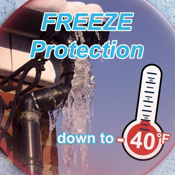 YNTVV-Heat Tape for Water Pipes with Thermostat 3FT, Freeze Protection Self-Regulating Heat Trace Cable for Metal, Plastic Home Pipes, Roof and RV, 110-120V