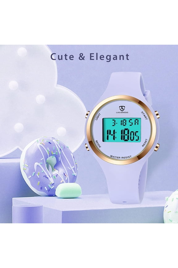 -LAVAREDO Watches for Women 3ATM Waterproof Outdoor Digital Sport Watches Stopwatch Wrist Watch with Alarm Clock, Gifts for Women