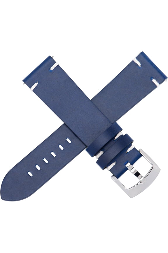 -Leather Watch Bands 18mm 20mm 21mm 22mm, Quick Release Top Grain Leather Watch Band Straps for Men and Women, Stylish Vintage Replacement Watch Band for Watch and Smartwatch