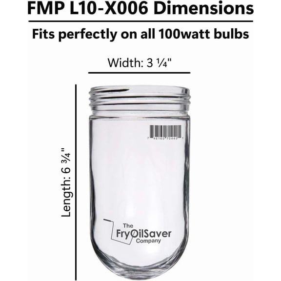 YNTVV-Light Bulb Cover, Sturdy Clear Glass Light Bulb Protector Cage for Dining Lighting, Outdoor Lights Globe Fixtures Cover, Hood Bulbs Clear Glass Home Lighting Covers by FryOilSaver Co. 31902(Pac