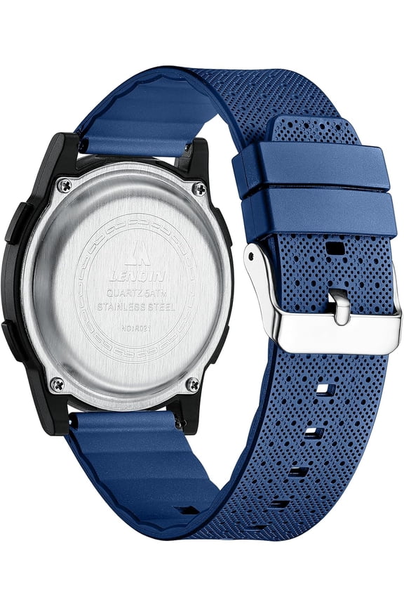 -Mens Digital Watch Ultra Thin Minimalist Sports Waterproof Digital Watches Men Outdoor Wrist Watch for Men with LED Backlight Timer Alarm Date