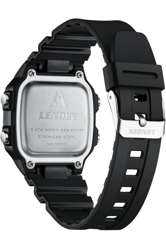 -Mens Watches Digital Sports Watch Ultra-Thin Military Waterproof Wrist Watch for Men Stopwatch with LED Backlight/Alarm/Timer/Date