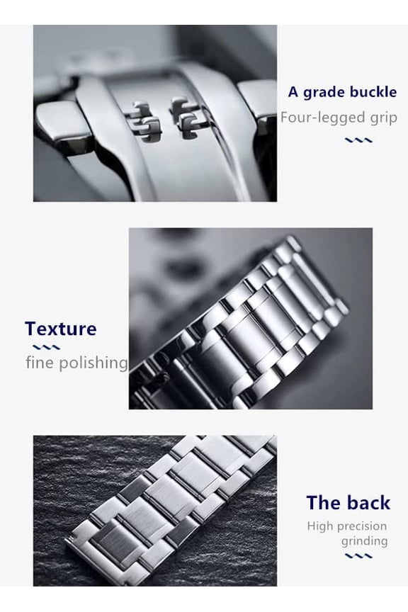 -Metal Watch Band Stainless Steel 16mm 18mm 19mm 20mm 21mm 22mm 24mm Watch Strap Bracele Replacement Bands