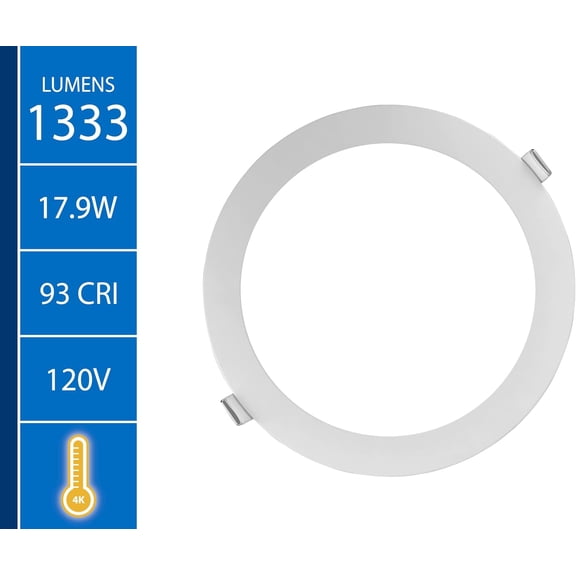 YNTVV-NICOR Lighting REL811204KRDWH REL8 LED Downlight, White