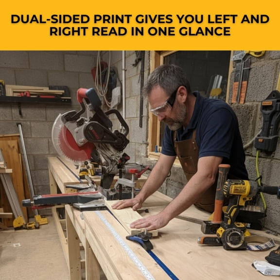 YNTVV-Peel & Stick Standard/Metric Measuring Tape - Perfect for Professionals and Home Improvement - Ideal for Layout & Cutting Stations - 16' Length, 7/8" Width - 01057