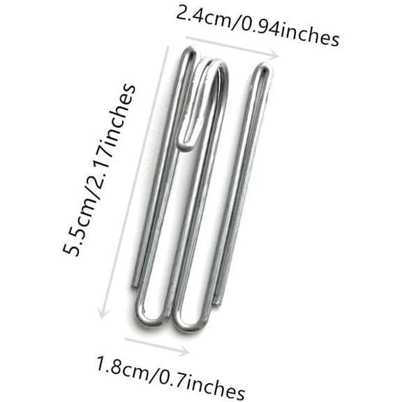 YNTVV-Pinch Pleat Curtain Hooks for Drapes - Stainless Steel Curtain Pleat Hooks Drapery Clasp and Pin 4 Prongs Pinch Pleat Tools Clips for Window Shower Curtain 60pcs