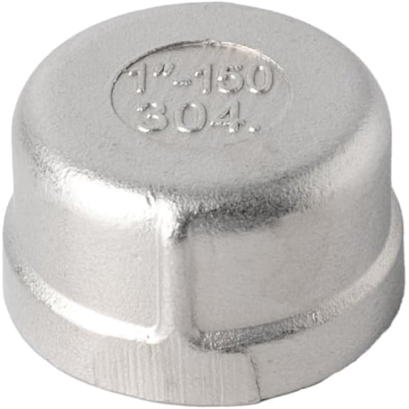 YNTVV-Stainless Steel 304 Cast Pipe Fitting, Round End Cap, 1-1/4" NPT Female (Pack of 1)