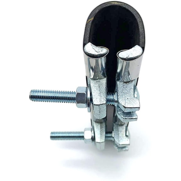 YNTVV-Stainless Steel One-Piece Galvanized Repair Pipe Clamp with Two Bolt, 1-1/4 X 6" inches | water pipe repair, plumber pipe holder, or copper pipe leak repair kit.