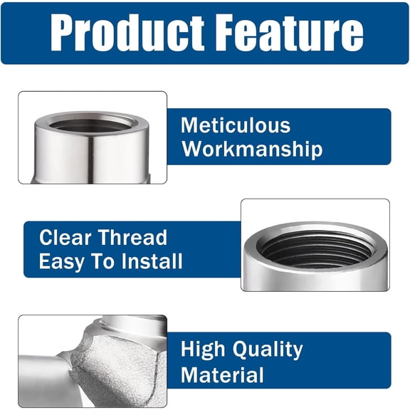 YNTVV-Stainless Steel Pipe Fitting,90 Degree Barstock Street Elbow, 1/4" NPT Female x 1/4" NPT Female (Pack of 2)