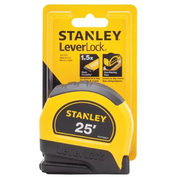 YNTVV-Stanley STHT30825 LeverLock Tape Rules, 1" x 25', Yellow