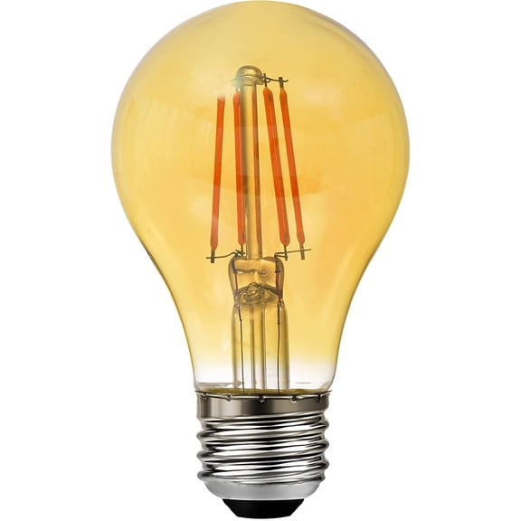 YNTVV-Sylvania A19 LED Vintage Light Bulb, 40W Equivalent Efficient 4.5W, 13 Year, 380 Lumens, Dimmable, Amber Glow - 2 Pack (75347)