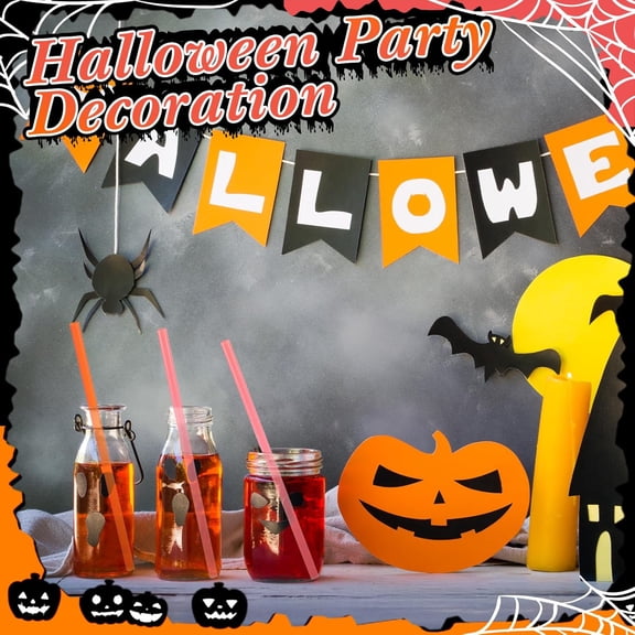 YNTVV-Thanksgiving Plastic Pumpkin Shaped Straws Disposable Drinking Straw Bulk for Halloween Party Spooky Party Supplies(Pink?orange,100 Pcs)