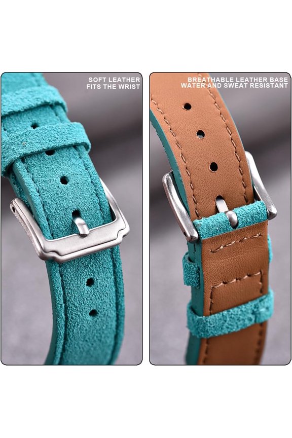 -Unisex 18mm 19mm 20mm 22mm Super Soft Suede Leather Watch Band Quick Release Lightweight Watch Strap