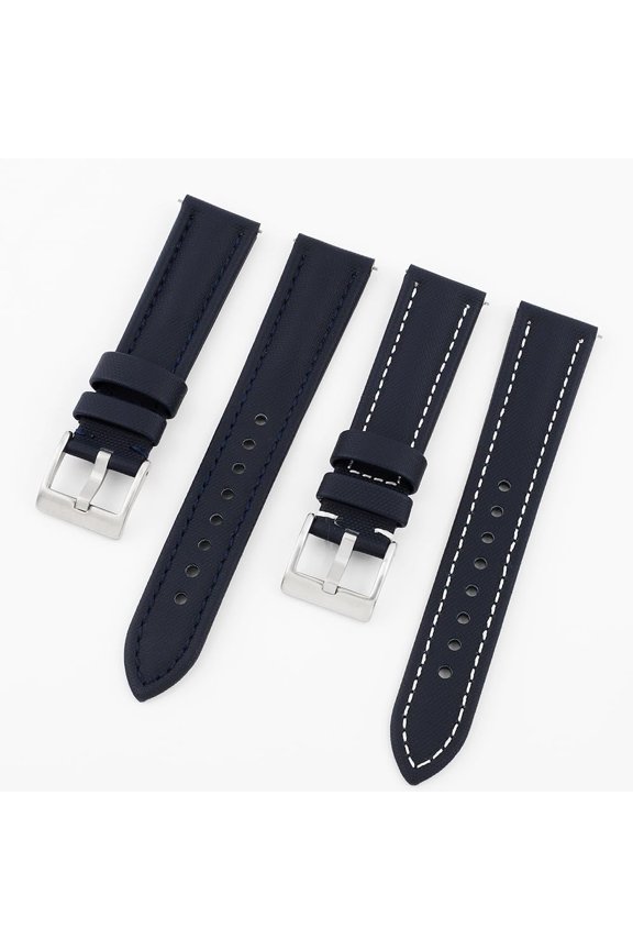 -Water Resistant Oxford Fabric Watch Strap 18mm 19mm 20mm 22mm Sailcloth With Leather Back Lining Quick Release Watch Band Replacement