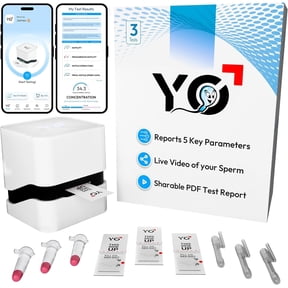 YO Home Sperm Test | #1 FDA Cleared Home Semen Analysis | Tests Sperm Concentration, Motility, Progressive Motility, and More with 97% Accuracy | No Mail-in or Lab Visit | Includes 3 Tests